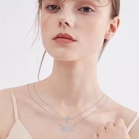 img 3 attached to 🎀 RWQIAN Birth Year Necklace: Stylish Stainless Steel Old English Pendant for Women and Girls