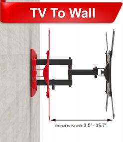 img 2 attached to TV Wall Mount Bracket: CHARMOUNT Full Motion Swivel & Tilt For 26-55 Inch TVs, Up To 88 Lbs VESA 400X400Mm