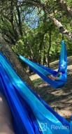 img 1 attached to Double Camping Hammock With Lightweight Nylon Parachute And Tree Straps - Perfect For Travel, Backpacking, And Outdoor Adventures review by Sonny Flores