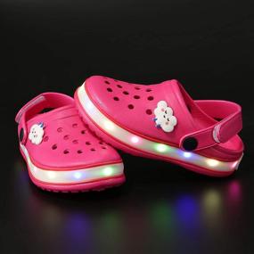 img 1 attached to 👞 VIYEAR Lighted Breathable Slippers: Stylish Sandals for Boys - Kids' Shoe Guide