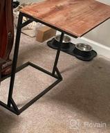 img 1 attached to C-Shaped End Snack Table With Wood Top For Sofa, Couch, Coffee, Laptop - Slide Under Living Room Bedroom Small Space 23.5"X13.5"X26.5 - Christmas New Year Gift review by Reginald Truitt