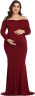 elegant maxi maternity dress with ruffles and stretchy slim fit - perfect for photography shoots logo