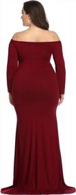 img 1 attached to Elegant Maxi Maternity Dress With Ruffles And Stretchy Slim Fit - Perfect For Photography Shoots