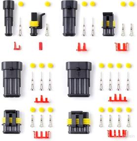 img 2 attached to 🔌 Комплект автомобильных герметичных проводных соединителей Flytuo 352 шт.: идеальное решение для подключения на мотоциклах, грузовиках, автомобилях, лодках и скутерах.