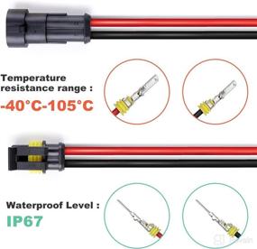 img 1 attached to 🔌 Комплект автомобильных герметичных проводных соединителей Flytuo 352 шт.: идеальное решение для подключения на мотоциклах, грузовиках, автомобилях, лодках и скутерах.