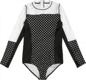 img 4 attached to Women'S Long Sleeve UPF 50+ 1 Piece Swim Suit - Multiple Colors - SwimZip