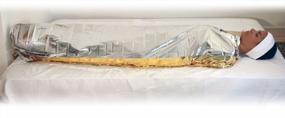 img 2 attached to 4-Pack APPEARUS Disposable Spa Body Wrap Foil Blanket, 82"X63", Gold & Sliver (BD1002X4)