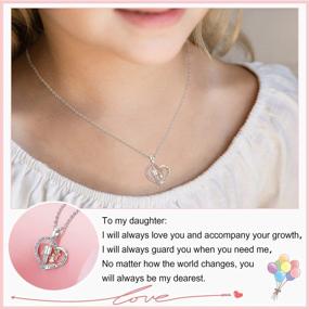 img 2 attached to Father-Daughter Heart Pendant Necklace - Tarsus Daughter Necklace From Dad, Perfect Birthday Or Father'S Day Gift To Show Daddy'S Forever Love To Their Little Girls