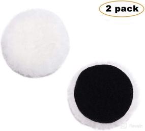 img 4 attached to 😍 OKAYDA 6-inch Soft Sheepskin Lambswool Polishing Pads with Hook and Loop Back Design - Ideal for Car, Furniture, Glass, and more - Precise Cutting Pad for Enhanced Results