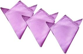 img 1 attached to 3 Pack Pocket Squares Wedding Handkerchief Men's Accessories - Handkerchiefs