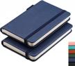 a6 mini journal pocket notepad 2 pack - 312 numbered pages, 100gsm thick ruled paper 3.5" x 5.5", rettacy small notebook journals logo