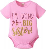 👶 adorable toddler baby girls romper: i'm going to be a big sister t-shirt infant shirt top логотип