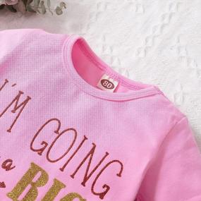 img 1 attached to 👶 Adorable Toddler Baby Girls Romper: I'm Going to Be a Big Sister T-Shirt Infant Shirt Top