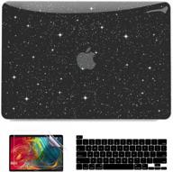 🌟 anban glitter bling leather hard shell case for macbook pro 13 inch 2020 2019 2018 2017 2016, release a2338 m1 a2251 a2289 a2159 a1989 a1706 a1708 with touch bar, including keyboard cover logo