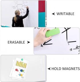 img 1 attached to 60X36 Inch Self-Adhesive Magnetic Dry Erase Board Sticker With 4 Markers And 4 Magnets For Wall - Ideal For Home, Office, And Classroom Use