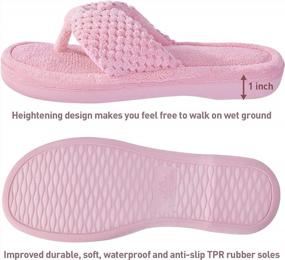 img 2 attached to Women'S Flip Flop Slippers Memory Foam Slip On Spa Thong - Cozy, Comfortable & Anti-Skid