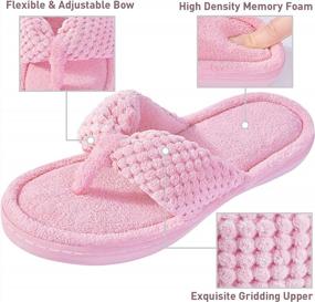 img 3 attached to Women'S Flip Flop Slippers Memory Foam Slip On Spa Thong - Cozy, Comfortable & Anti-Skid