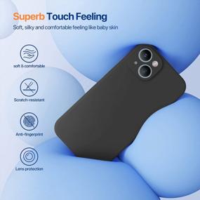 img 2 attached to Miracase IPhone 14 Case With 2 Pack Screen Protectors, Shockproof Liquid Silicone Cover And Microfiber Lining For 6.1 Inch - Upgraded Enhanced Camera Protection (Black)