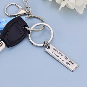 img 1 attached to Подарок на брелок Brother I Love You - SANNYRA Drive Safe Family Jewelry Keychain