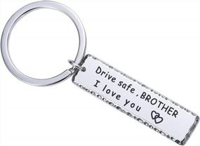 img 4 attached to Подарок на брелок Brother I Love You - SANNYRA Drive Safe Family Jewelry Keychain