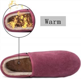 img 3 attached to JACKSHIBO House Slippers Women’S Men’S Soft Fuzzy Comfort House Home Indoor Slippers With Fur Lining