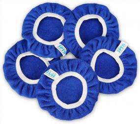 img 4 attached to 5Pcs SPTA Car Polisher Bonnet Pad Soft Microfiber Buffing Cover For 5-6 Inch Polishers.