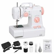 🚲 bicyclestore mini portable electric sewing machine 2 speeds double thread for beginner mending, with foot pedal, reverse sewing function, led light, drawer, for home travel logo