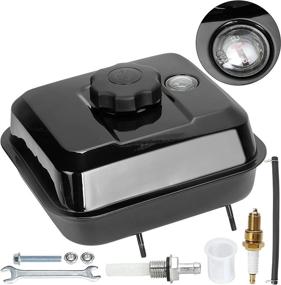 img 4 attached to GREFUA Upgrade Gas Fuel Tank with Fuel Level Gauge for Predator 212cc, GX160, GX200, Baja Warrior, Coleman CT200U, and more - Black