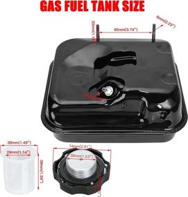 img 1 attached to GREFUA Upgrade Gas Fuel Tank with Fuel Level Gauge for Predator 212cc, GX160, GX200, Baja Warrior, Coleman CT200U, and more - Black