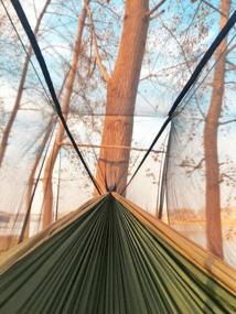 img 2 attached to Experience Ultimate Relaxation: Sunyear Double Camping Hammock With Net And Straps - Perfect For Outdoor Adventures And Travel