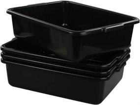 img 3 attached to 🔲 Versatile EudokkyNA Plastic Black Rectangle Dish: Sleek and Practical