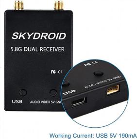 img 2 attached to SoloGood FPV Receiver 5.8G OTG 150CH Video Downlink Receiver Double Antenna For Android Phone PC Monitor(Black)