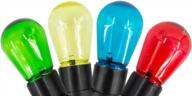 50-count warm white led edison style bulbs on green end-to-end connectable cord by productworks brilliant logo