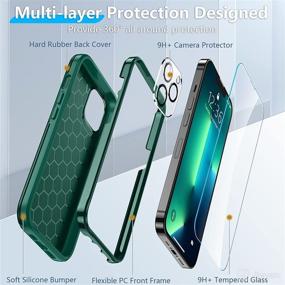 img 1 attached to 📱 Red2Fire iPhone 13 Pro Max Case: Shockproof, Dropproof, and Dust-Proof with Tempered Glass Screen Protector - Mate Green