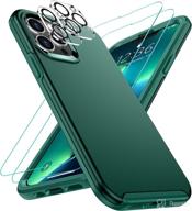 📱 red2fire iphone 13 pro max case: shockproof, dropproof, and dust-proof with tempered glass screen protector - mate green logo