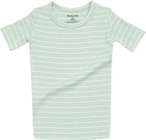 img 3 attached to Stylish & Comfortable Kids Pajama Set: AVAUMA Stripe Pattern Baby Boys Girls Sleepwear