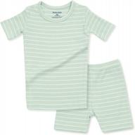стильный и удобный детский пижамный комплект: одежда для сна для мальчиков и девочек avauma в полоску логотип
