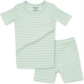 img 4 attached to Stylish & Comfortable Kids Pajama Set: AVAUMA Stripe Pattern Baby Boys Girls Sleepwear