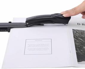 img 2 attached to Craftinova Long Reach Stapler With Built-In Ruler, Adjustable Locking Paper Guide, And 2000 Staples - 20-25 Sheet Capacity, Black, Full Strip