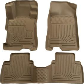 img 4 attached to 🌦️ Enhanced Weather Protection: Husky Liners 98603 Floor Mats Tan, Perfect Fit for 2007-12 Nissan Altima 4 Door, Front & 2nd Seat Coverage