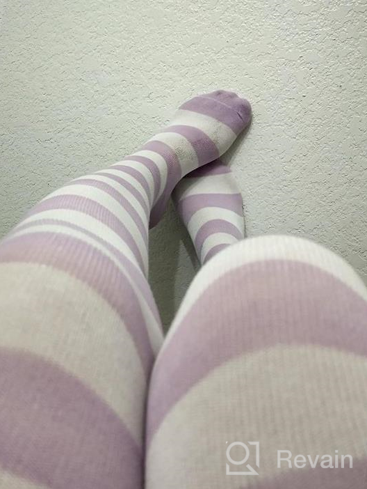 img 1 attached to 6 Pairs Women'S Striped Knee High & Thigh High Socks - Cute Long Stockings For Perfect Fashion Statement review by Crystal Murphy