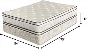 img 3 attached to 🛏️ Nutan 12-Inch Medium Plush Double-sided Pillowtop Mattress with Low Profile Wood Box Spring/Foundation Set – Full Size, Fully Assembled