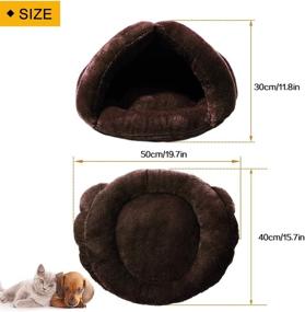 img 1 attached to 🐱 Mojonnie Soft Warm Cat Bed: Cozy and Self-Warming Winter Cat Tent for Cats and Small Dogs