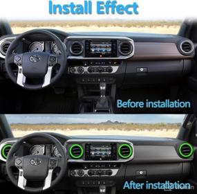 img 3 attached to 🌈 Enhance Your Tacoma's Interior with Green Kujunpao AC Vent Decoration Rings - Compatible with Tacoma 2016-2021 (4pcs)