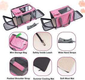 img 1 attached to 🐱 GAPZER Large and Medium Cat Pet Carrier - Soft-Sided Carrier for Big Medium Cats and Puppies, Dog and Cat Carriers with Pet Privacy Protection - Ideal Travel Carrier