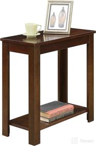 img 3 attached to 🪑 Convenience Concepts Designs2Go Baja Chairside End Table in Espresso - Improved SEO