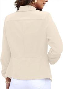 img 3 attached to GRECERELLE Women'S Blazer Suit Open Front Cardigan 3/4 Sleeve Fitted Jacket Casual Office Cropped Blazer