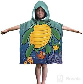 img 2 attached to 🐢 Turtle Towel Poncho for Kids