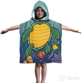 img 1 attached to 🐢 Turtle Towel Poncho for Kids
