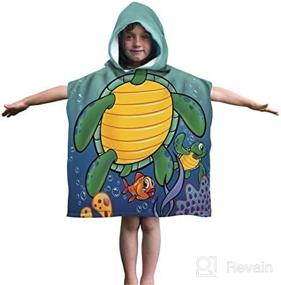 img 4 attached to 🐢 Turtle Towel Poncho for Kids